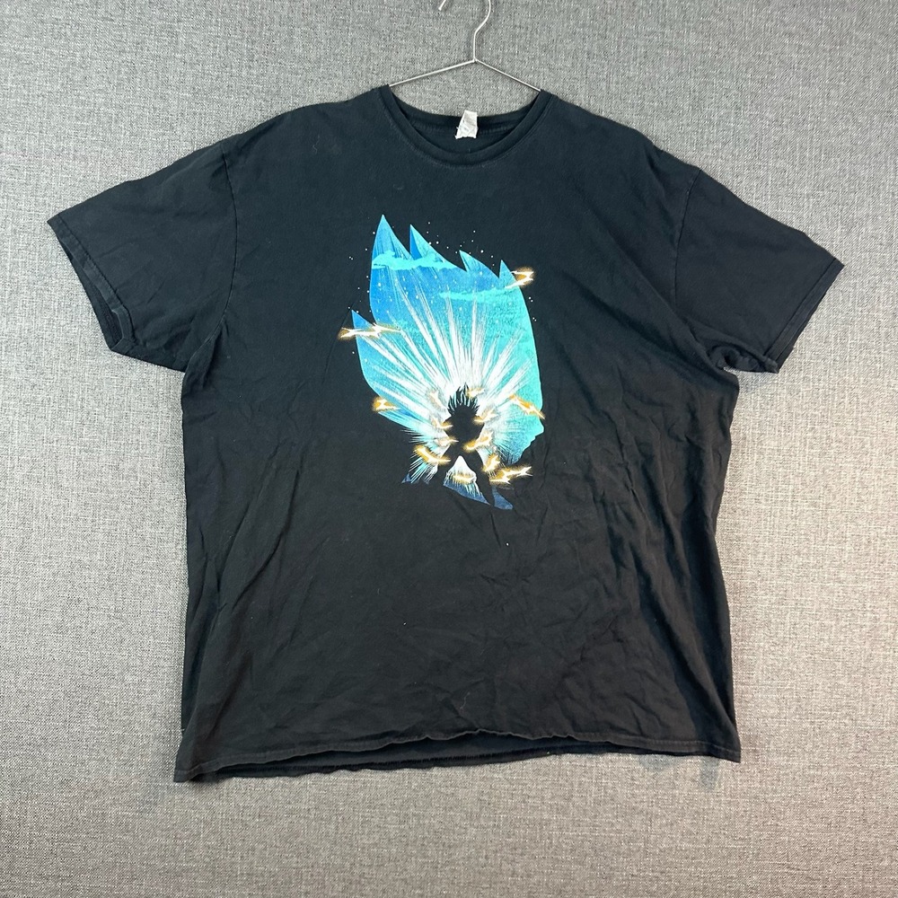 Dragon Ball Z Goku‎ Graphic Print Gildan Softstyle Black T-Shirt - 3XL
